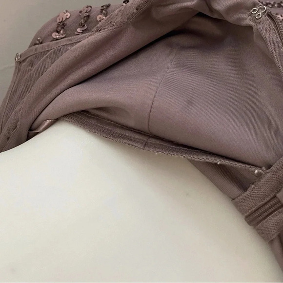 Aidan Mattox sequin gown wedding formal prom homecoming cocktail party girly - Picture 7 of 7